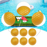 Maxbell 6Pcs Golf Floating Balls Practical Practice Aid for Golfers Pool Competition Yellow