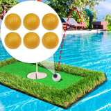 Maxbell 6Pcs Golf Floating Balls Practical Practice Aid for Golfers Pool Competition Yellow