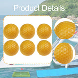 Maxbell 6Pcs Golf Floating Balls Practical Practice Aid for Golfers Pool Competition Yellow
