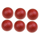 Maxbell 6Pcs Golf Floating Balls Practical Practice Aid for Golfers Pool Competition Red