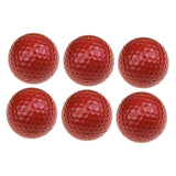 Maxbell 6Pcs Golf Floating Balls Practical Practice Aid for Golfers Pool Competition Red