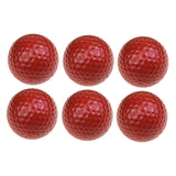 Maxbell 6Pcs Golf Floating Balls Practical Practice Aid for Golfers Pool Competition Red