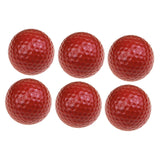 Maxbell 6Pcs Golf Floating Balls Practical Practice Aid for Golfers Pool Competition Red