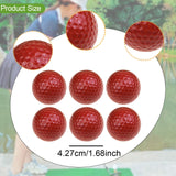 Maxbell 6Pcs Golf Floating Balls Practical Practice Aid for Golfers Pool Competition Red