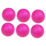 Maxbell 6Pcs Golf Floating Balls Practical Practice Aid for Golfers Pool Competition Pink