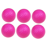 Maxbell 6Pcs Golf Floating Balls Practical Practice Aid for Golfers Pool Competition Pink