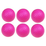 Maxbell 6Pcs Golf Floating Balls Practical Practice Aid for Golfers Pool Competition Pink