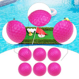 Maxbell 6Pcs Golf Floating Balls Practical Practice Aid for Golfers Pool Competition Pink