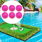Maxbell 6Pcs Golf Floating Balls Practical Practice Aid for Golfers Pool Competition Pink