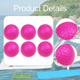 Maxbell 6Pcs Golf Floating Balls Practical Practice Aid for Golfers Pool Competition Pink