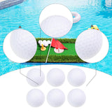 Maxbell 6Pcs Golf Floating Balls Practical Practice Aid for Golfers Pool Competition White