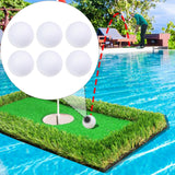 Maxbell 6Pcs Golf Floating Balls Practical Practice Aid for Golfers Pool Competition White