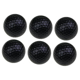 Maxbell 6Pcs Golf Floating Balls Practical Practice Aid for Golfers Pool Competition Black