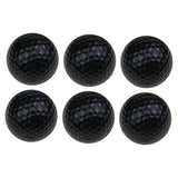 Maxbell 6Pcs Golf Floating Balls Practical Practice Aid for Golfers Pool Competition Black