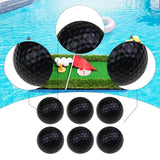 Maxbell 6Pcs Golf Floating Balls Practical Practice Aid for Golfers Pool Competition Black