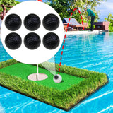 Maxbell 6Pcs Golf Floating Balls Practical Practice Aid for Golfers Pool Competition Black