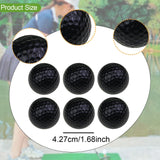 Maxbell 6Pcs Golf Floating Balls Practical Practice Aid for Golfers Pool Competition Black