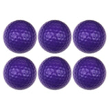 Maxbell 6Pcs Golf Floating Balls Practical Practice Aid for Golfers Pool Competition Purple