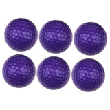 Maxbell 6Pcs Golf Floating Balls Practical Practice Aid for Golfers Pool Competition Purple