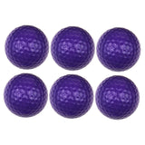Maxbell 6Pcs Golf Floating Balls Practical Practice Aid for Golfers Pool Competition Purple