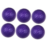 Maxbell 6Pcs Golf Floating Balls Practical Practice Aid for Golfers Pool Competition Purple