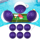 Maxbell 6Pcs Golf Floating Balls Practical Practice Aid for Golfers Pool Competition Purple