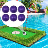 Maxbell 6Pcs Golf Floating Balls Practical Practice Aid for Golfers Pool Competition Purple