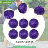 Maxbell 6Pcs Golf Floating Balls Practical Practice Aid for Golfers Pool Competition Purple