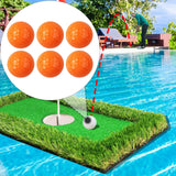 Maxbell 6Pcs Golf Floating Balls Practical Practice Aid for Golfers Pool Competition Orange