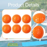 Maxbell 6Pcs Golf Floating Balls Practical Practice Aid for Golfers Pool Competition Orange