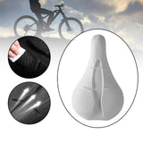 Maxbell Bicycle Saddle Sturdy Breathable Exercise Bike Seat for Mountain Bike Adults white