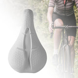 Maxbell Bicycle Saddle Sturdy Breathable Exercise Bike Seat for Mountain Bike Adults white