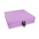 Maxbell Tri Fold Folding Exercise Mat Waterproof Home with Carrying Handles Foldable Light purple