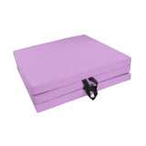 Maxbell Tri Fold Folding Exercise Mat Waterproof Home with Carrying Handles Foldable Light purple