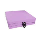 Maxbell Tri Fold Folding Exercise Mat Waterproof Home with Carrying Handles Foldable Light purple
