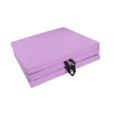Maxbell Tri Fold Folding Exercise Mat Waterproof Home with Carrying Handles Foldable Light purple