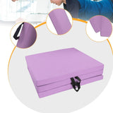 Maxbell Tri Fold Folding Exercise Mat Waterproof Home with Carrying Handles Foldable Light purple