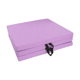 Maxbell Tri Fold Folding Exercise Mat Waterproof Home with Carrying Handles Foldable Light purple