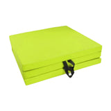 Maxbell Tri Fold Folding Exercise Mat Waterproof Home with Carrying Handles Foldable Green