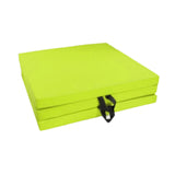 Maxbell Tri Fold Folding Exercise Mat Waterproof Home with Carrying Handles Foldable Green