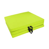 Maxbell Tri Fold Folding Exercise Mat Waterproof Home with Carrying Handles Foldable Green