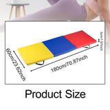 Maxbell Folding Exercise Mat with Carrying Handles 5.9ft x 2ft for Fitness Dance