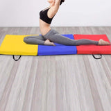 Maxbell Folding Exercise Mat with Carrying Handles 5.9ft x 2ft for Fitness Dance