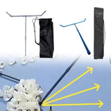 Maxbell Badminton Ball Collector Removable Sweeping Machine for Park Venues Backyard gray