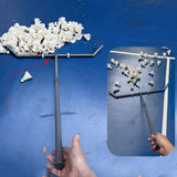Maxbell Badminton Ball Collector Removable Sweeping Machine for Park Venues Backyard gray