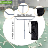 Maxbell Badminton Ball Collector Removable Sweeping Machine for Park Venues Backyard gray