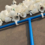Maxbell Badminton Ball Collector Removable Sweeping Machine for Park Venues Backyard blue