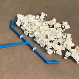 Maxbell Badminton Ball Collector Removable Sweeping Machine for Park Venues Backyard blue
