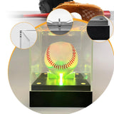 Maxbell Softball Display Case with LED Light Decor for Golf Balls Office Memorabilia