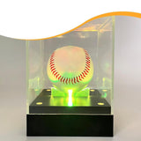 Maxbell Softball Display Case with LED Light Decor for Golf Balls Office Memorabilia